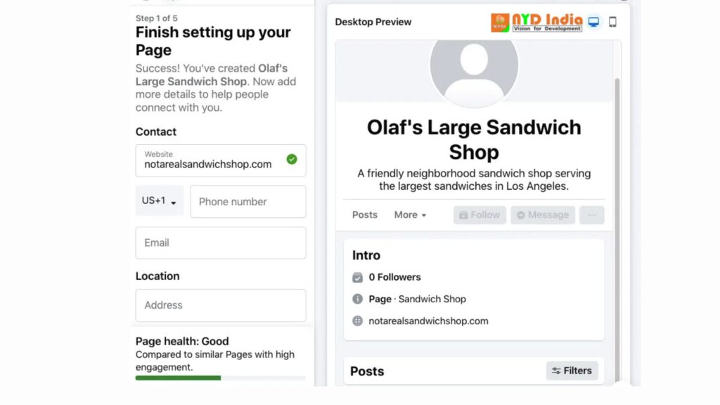 Add your contact detail