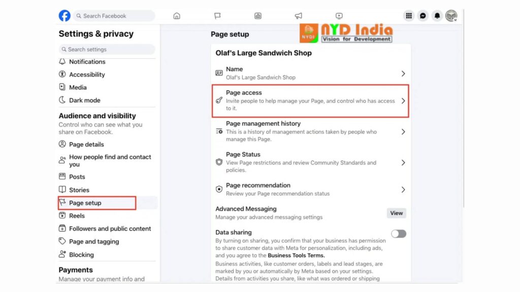 Add an admin to a Facebook Page