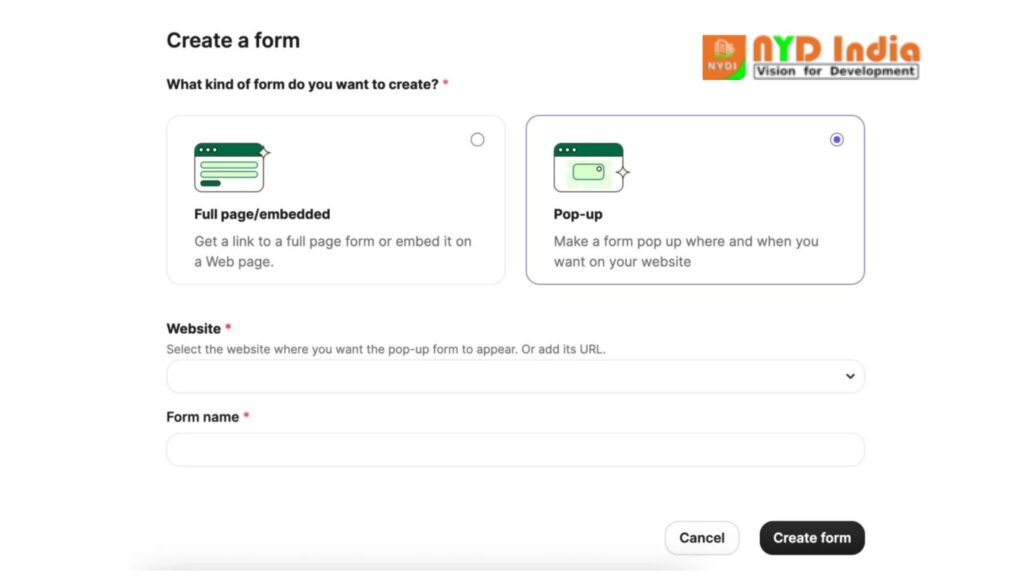 Add signup forms to your website and other places